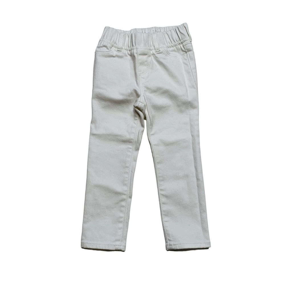 Baby Gap 3Y white elastic waist skinny jeans